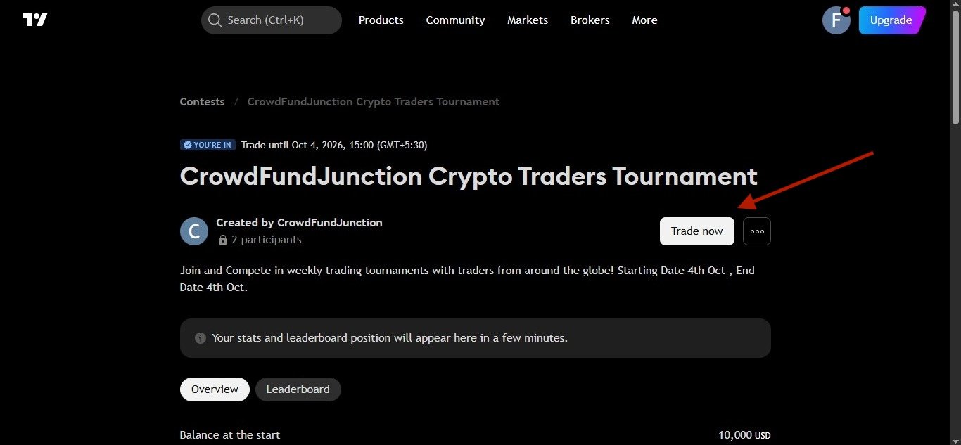 Step 2 – Click on Trade Now