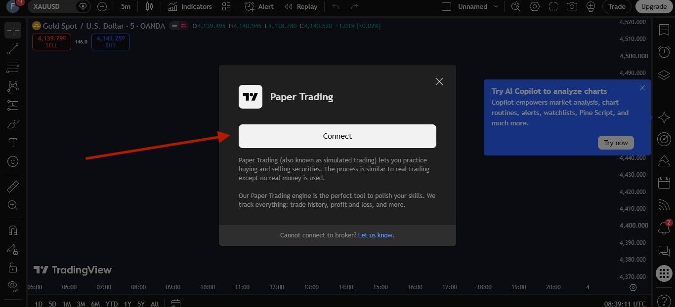 Step 3 – Connect Paper Trading